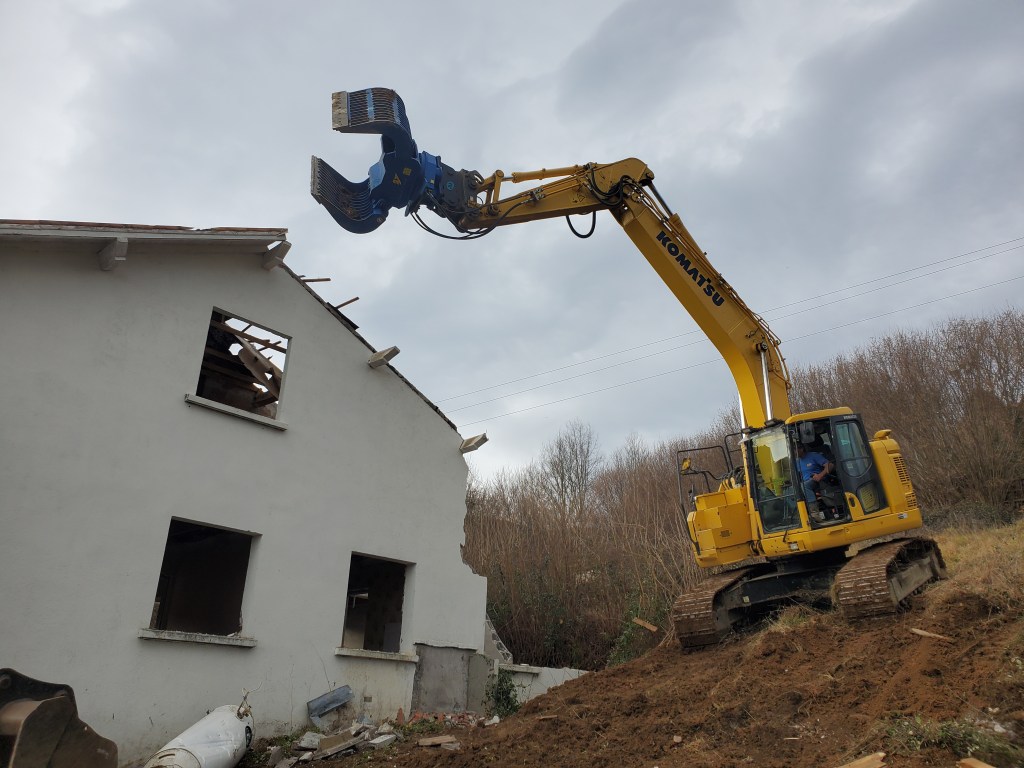 démolition maison / évacuation des gravats / tri des matériaux